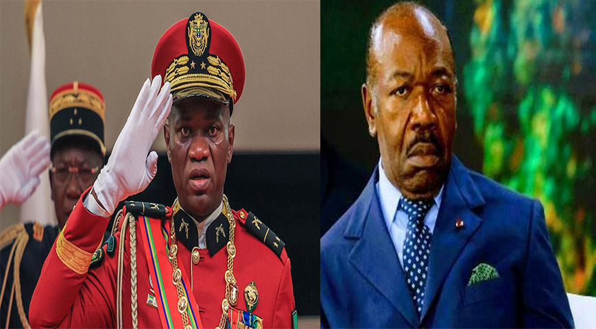 General Brice Oligui and Ali Bongo